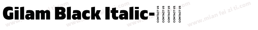 Gilam Black Italic字体转换
